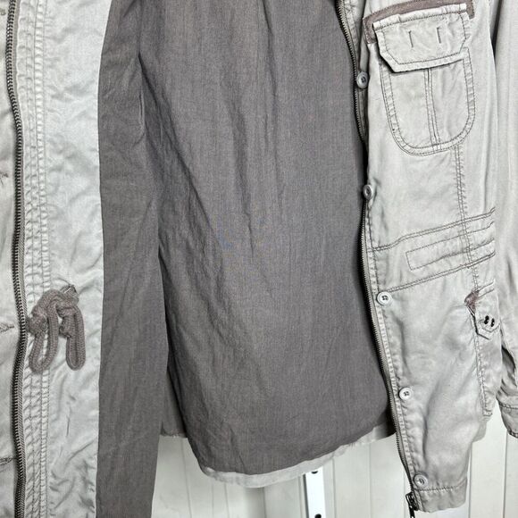 Marakech Anthropologie Utility Jacket Light Gray Army Size M - Picture 11 of 13